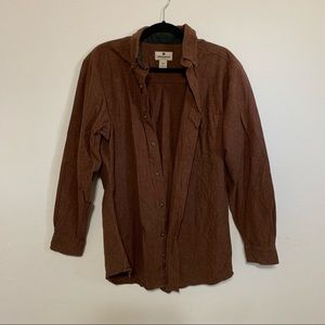 Woolrich men’s button up rust medium